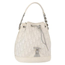 Christian Dior Trotter Romantic Chain Shoulder Bag PVC White Silver Auth 151343V-1