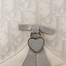 Christian Dior Trotter Romantic Chain Shoulder Bag PVC White Silver Auth 151343V-14