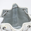 Christian Dior Trotter Romantic Chain Shoulder Bag PVC White Silver Auth 151343V-18