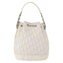 Christian Dior Trotter Romantic Chain Shoulder Bag PVC White Silver Auth 151343V-2