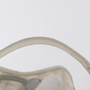 Christian Dior Trotter Romantic Chain Shoulder Bag PVC White Silver Auth 151343V-8