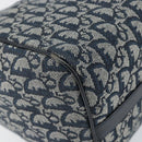 Christian Dior Trotter Canvas Boston Bag Navy Gold Auth 151345V-16