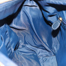 Christian Dior Trotter Canvas Boston Bag Navy Gold Auth 151345V-20