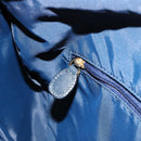 Christian Dior Trotter Canvas Boston Bag Navy Gold Auth 151345V-21