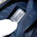 Christian Dior Trotter Canvas Boston Bag Navy Gold Auth 151345V-12