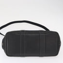 HERMES Garden Party TPM Hand Bag Canvas 2way Black Silver Auth 151346-6