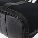 HERMES Garden Party TPM Hand Bag Canvas 2way Black Silver Auth 151346-16