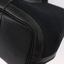 HERMES Garden Party TPM Hand Bag Canvas 2way Black Silver Auth 151346-18