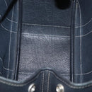 HERMES Garden Party TPM Hand Bag Canvas 2way Black Silver Auth 151346-11