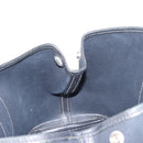 HERMES Garden Party TPM Hand Bag Canvas 2way Black Silver Auth 151346-20