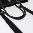 HERMES Garden Party TPM Hand Bag Canvas 2way Black Silver Auth 151346-8