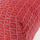 FENDI Zucchino Canvas Tote Bag Red Auth 151348-14