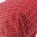 FENDI Zucchino Canvas Tote Bag Red Auth 151348-16