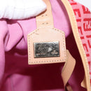 FENDI Zucchino Canvas Tote Bag Red Auth 151348-10
