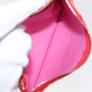 FENDI Zucchino Canvas Tote Bag Red Auth 151348-21