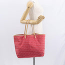FENDI Zucchino Canvas Tote Bag Red Auth 151348-22