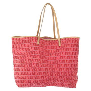 FENDI Zucchino Canvas Tote Bag Red Auth 151348 - 0