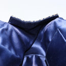 FENDI Zucchino Canvas Hand Bag Navy Silver Auth 151349-21