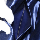 FENDI Zucchino Canvas Hand Bag Navy Silver Auth 151349-22