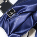 FENDI Zucchino Canvas Hand Bag Navy Silver Auth 151349-23