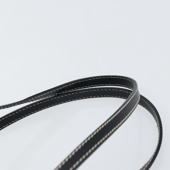 FENDI Zucchino Canvas Hand Bag Navy Silver Auth 151349