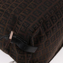 FENDI Zucchino Canvas Backpack Brown Black Auth 151350-12