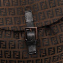 FENDI Zucchino Canvas Backpack Brown Black Auth 151350-14