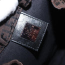 FENDI Zucchino Canvas Backpack Brown Black Auth 151350-16