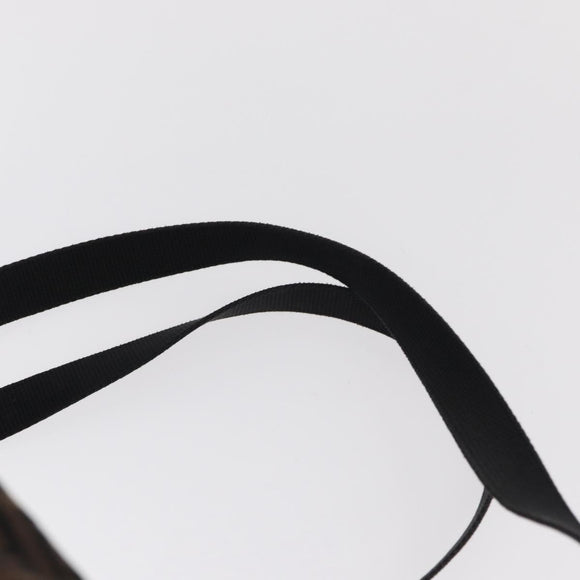 FENDI Zucchino Canvas Backpack Brown Black Auth 151350