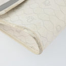 Christian Dior Honeycomb Canvas Shoulder Bag PVC Gold White Auth 151351-11