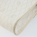 Christian Dior Honeycomb Canvas Shoulder Bag PVC Gold White Auth 151351-12