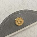 Christian Dior Honeycomb Canvas Shoulder Bag PVC Gold White Auth 151351-14