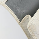 Christian Dior Honeycomb Canvas Shoulder Bag PVC Gold White Auth 151351-17