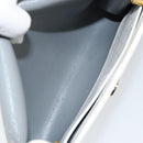 Christian Dior Honeycomb Canvas Shoulder Bag PVC Gold White Auth 151351-18