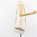 Christian Dior Honeycomb Canvas Shoulder Bag PVC Gold White Auth 151351-22