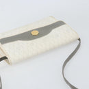 Christian Dior Honeycomb Canvas Shoulder Bag PVC Gold White Auth 151351-6