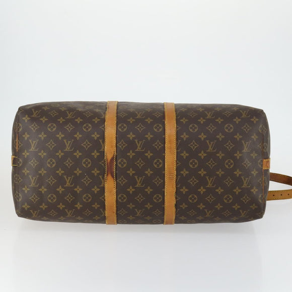 LOUIS VUITTON Monogram Keepall Bandouliere 55 Boston Bag M41414 LV Auth 151357