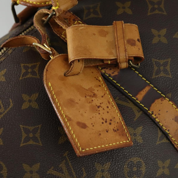 LOUIS VUITTON Monogram Keepall Bandouliere 55 Boston Bag M41414 LV Auth 151357
