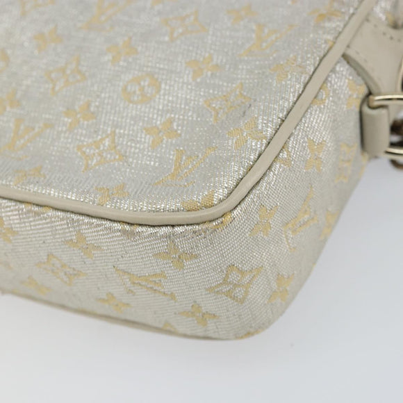 LOUIS VUITTON Monogram Shine Chain McKenna Bag Silver M92362 LV Auth 151359A