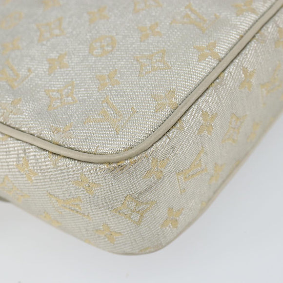 LOUIS VUITTON Monogram Shine Chain McKenna Bag Silver M92362 LV Auth 151359A