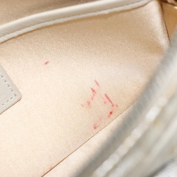 LOUIS VUITTON Monogram Shine Chain McKenna Bag Silver M92362 LV Auth 151359