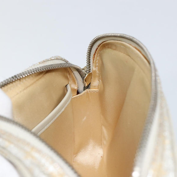 LOUIS VUITTON Monogram Shine Chain McKenna Bag Silver M92362 LV Auth 151359