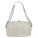 LOUIS VUITTON Monogram Shine Chain McKenna Bag Silver M92362 LV Auth 151359-2
