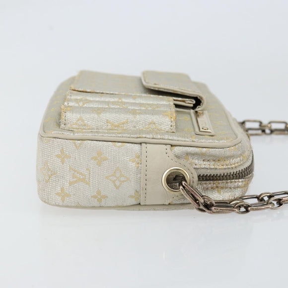 LOUIS VUITTON Monogram Shine Chain McKenna Bag Silver M92362 LV Auth 151359A