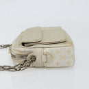 LOUIS VUITTON Monogram Shine Chain McKenna Bag Silver M92362 LV Auth 151359A-4