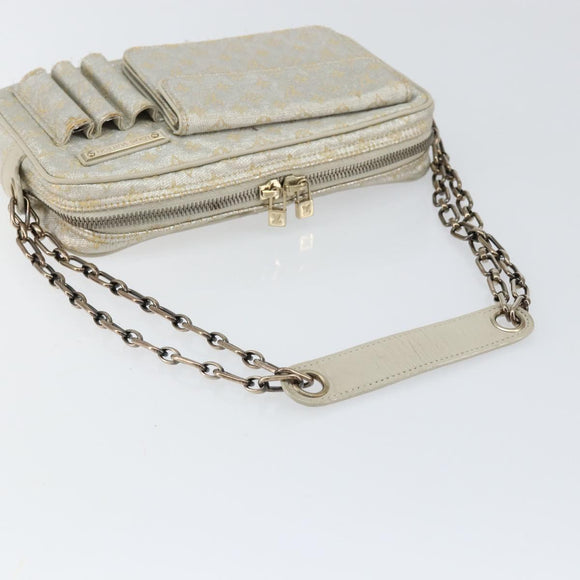 LOUIS VUITTON Monogram Shine Chain McKenna Bag Silver M92362 LV Auth 151359A