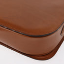 CELINE Shoulder Bag Leather Beige Gold Auth 151360-14