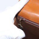 CELINE Shoulder Bag Leather Beige Gold Auth 151360-23