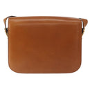 CELINE Shoulder Bag Leather Beige Gold Auth 151360-3