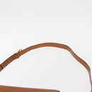 CELINE Shoulder Bag Leather Beige Gold Auth 151360-8